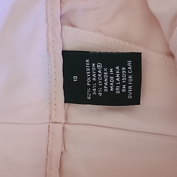 Women Pink Blush Dress Pants Straight Leg Mid Rise Size 10 - Picture 4 of 8